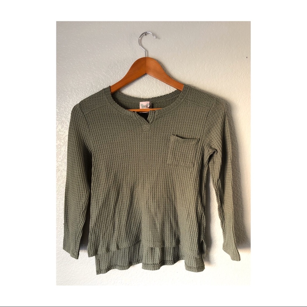 Paper Crane long sleeve crop